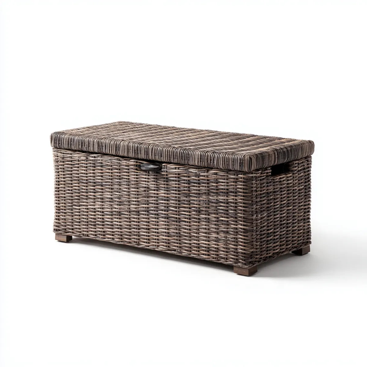 Skrzynia magazynowa z pokrywą Brązowy 80 x 40 x 40 cm wierzby prostokątny
