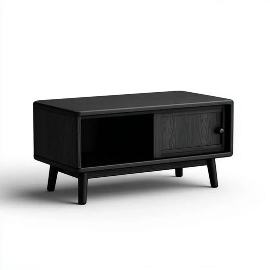 Szafka czarny Bislow TV w MDF Ballicond panele Balliash Fiscoat, Biscoming Door, 100 x 40 x 55 cm